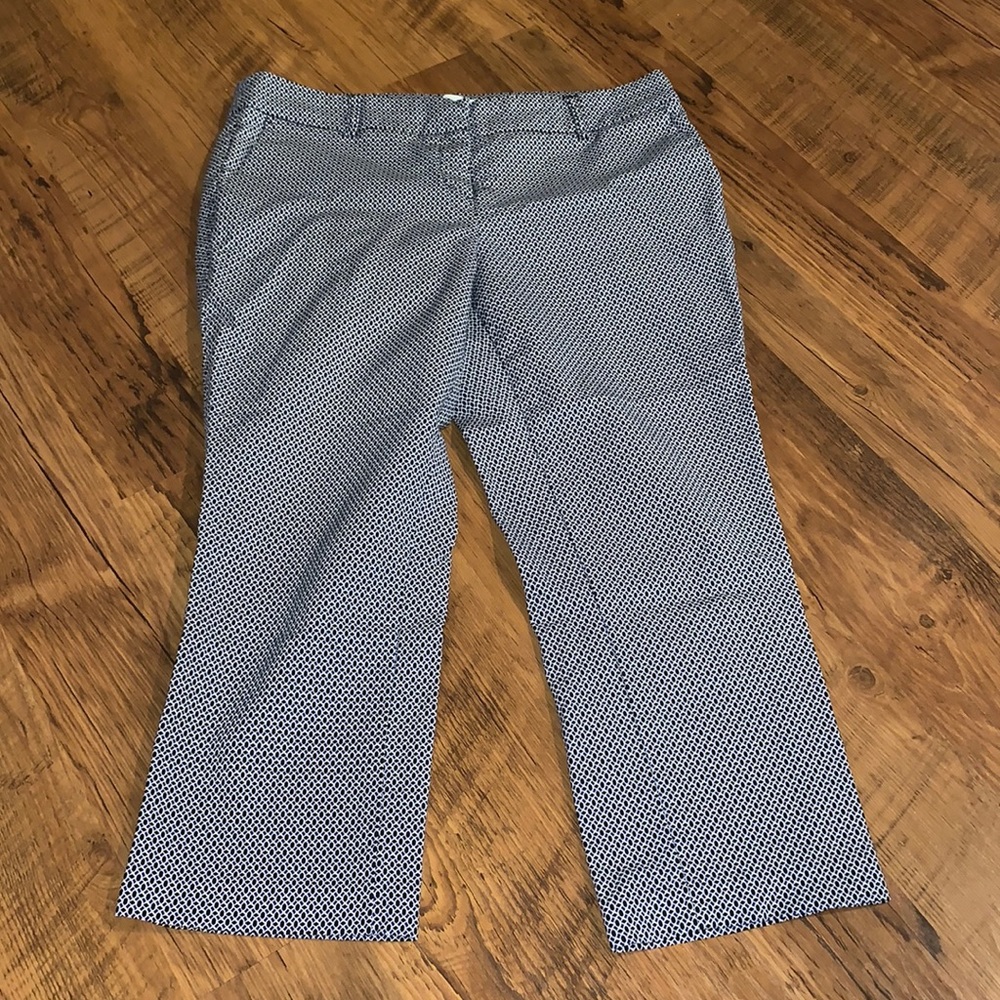 Blue and white checkered Dalia capris